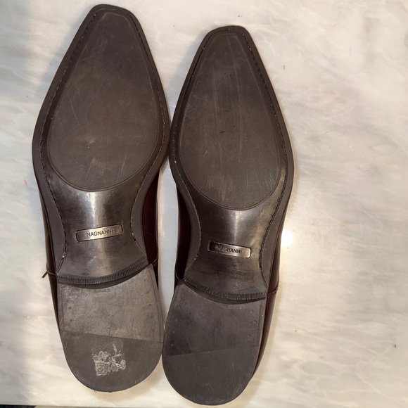 Magnanni Reko Medallion Toe Derby Shoes Brown Leather 11.5M Made in Spain-20420 - Picture 13 of 16